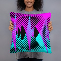 Neon Hash Basic Pillow